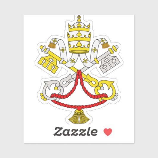 Wapen van het Vaticaan Premium Kunst Embleem Sticker (Vel)