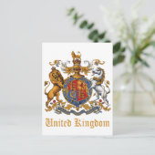 WAPEN VAN HET VERENIGD KONINKRIJK BRIEFKAART (Staand voorkant)