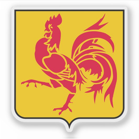 Wapen van het Waals Gewest, België Sticker (Voorkant)