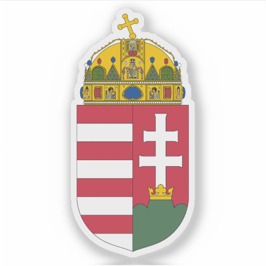 Wapen van Hongarije Sticker (Voorkant)