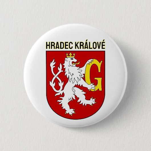 Wapen van Hradec Králové, Tsjechië Ronde Button 5,7 Cm (Voorkant)