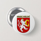 Wapen van Hradec Králové, Tsjechië Ronde Button 5,7 Cm (Voorkant /achterkant)