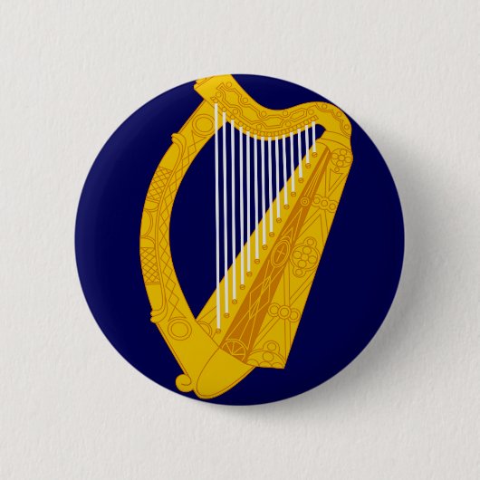 Wapen van Ierland Ronde Button 5,7 Cm (Voorkant)