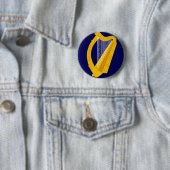 Wapen van Ierland Ronde Button 5,7 Cm (In situ)