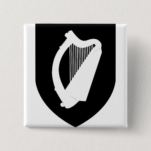 Wapen van Ierland Vierkante Button 5,1 Cm (Voorkant)