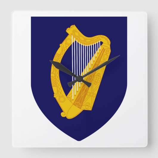Wapen van Ierland Vierkante Klok (Voorkant)