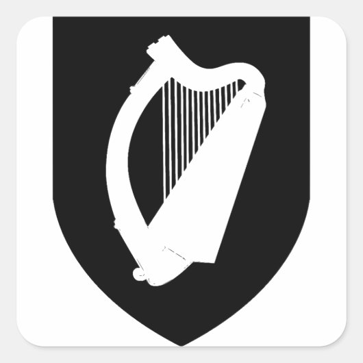 Wapen van Ierland Vierkante Sticker (Voorkant)