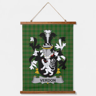 Wapen van Ierse Verdon Familie Crest Hangend Wandkleed