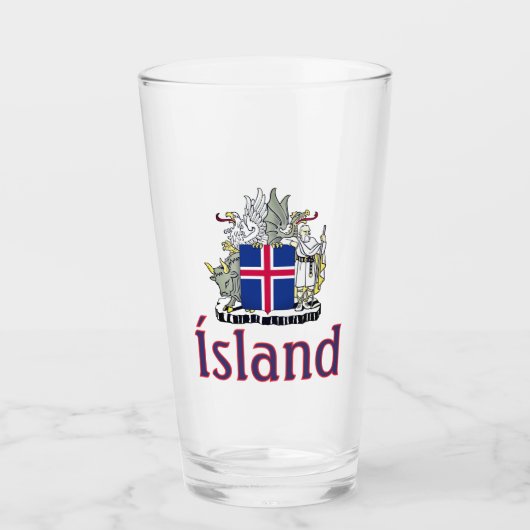 Wapen van IJsland Glas (Voorkant)