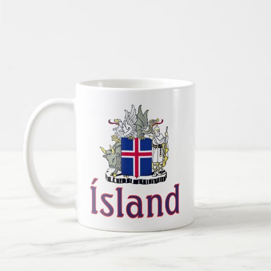 Wapen van IJsland Koffiemok (Links)