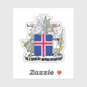 Wapen van IJsland Sticker (Vel)
