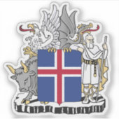 Wapen van IJsland Sticker (Voorkant)