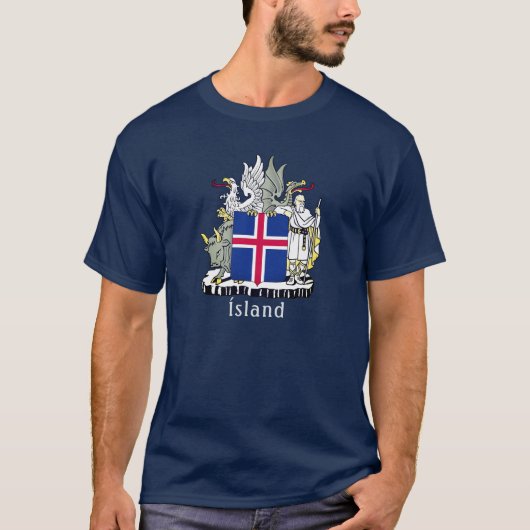 Wapen van IJsland T-shirt (Voorkant)