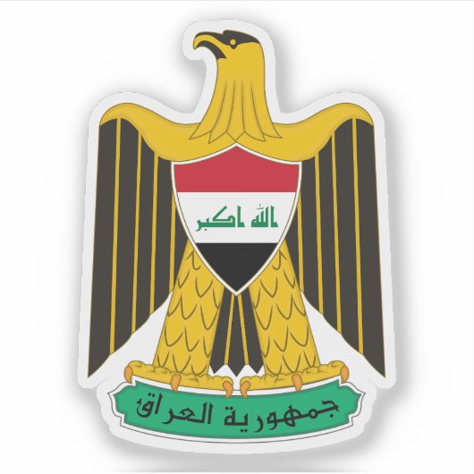 Wapen van Irak Sticker (Voorkant)