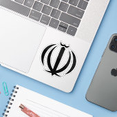 Wapen van Iran Sticker (Laptop met iPhone)