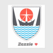 Wapen van Ísafjarðarbær, IJsland Sticker (Vel)