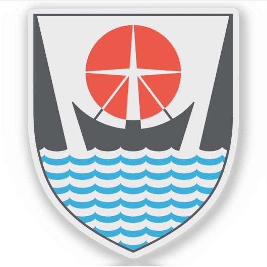 Wapen van Ísafjarðarbær, IJsland Sticker (Voorkant)