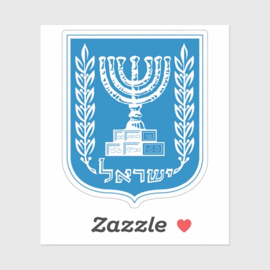 Wapen van Israël Sticker (Vel)