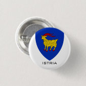 Wapen van Istrië Adriatisch Erfgoed Ronde Button 3,2 Cm (Voorkant /achterkant)