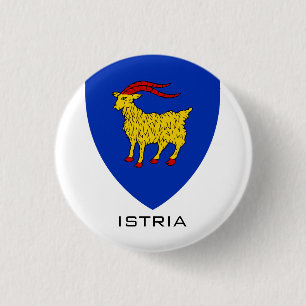 Wapen van Istrië Adriatisch Erfgoed Ronde Button 3,2 Cm
