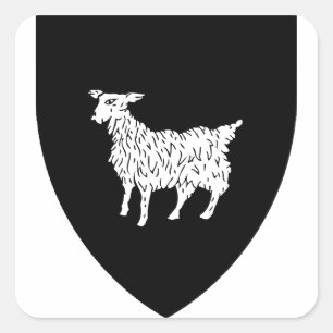 Wapen van Istrië in Kroatië Vierkante Sticker
