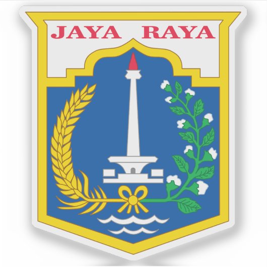 Wapen van Jakarta, Indonesië Sticker (Voorkant)