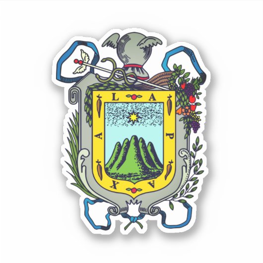 Wapen van Jalapa, Mexico Sticker (Voorkant)