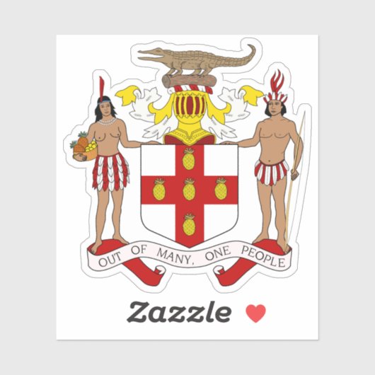 Wapen van Jamaica Sticker (Vel)