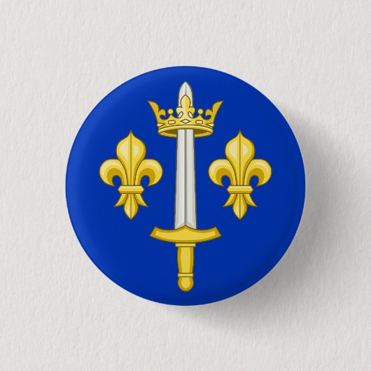 Wapen van Jeanne d'Arc Ronde Button 3,2 Cm (Voorkant)