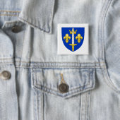 Wapen van Jeanne d'Arc Vierkante Button 5,1 Cm (In situ)