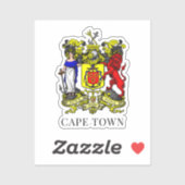 Wapen van Kaapstad, Zuid-Afrika Sticker (Vel)