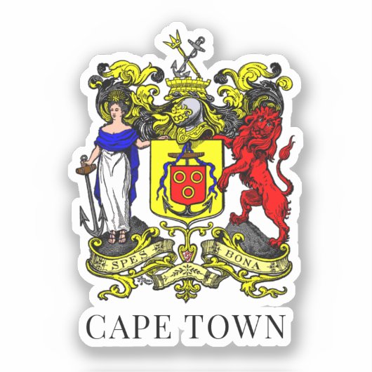 Wapen van Kaapstad, Zuid-Afrika Sticker (Voorkant)