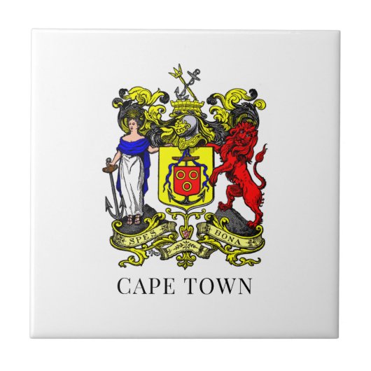 Wapen van Kaapstad, Zuid-Afrika Tegeltje (Voorkant)