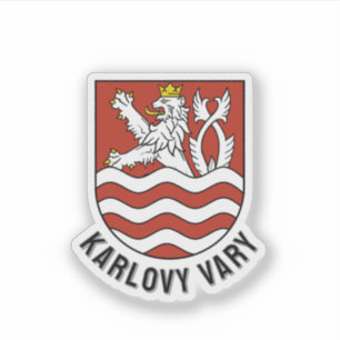 Wapen van Karlsbad, Tsjechië Sticker