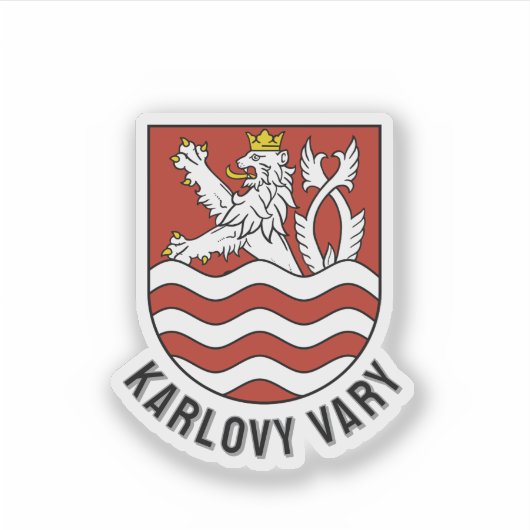 Wapen van Karlsbad, Tsjechië Sticker (Voorkant)