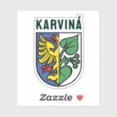 Wapen van Karviná, Tsjechië Sticker (Vel)
