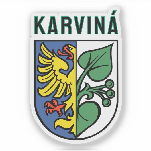 Wapen van Karviná, Tsjechië Sticker (Voorkant)