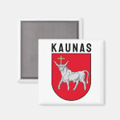 Wapen van Kaunas, Litouwen Magneet (Voorkant / Achterkant)