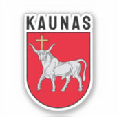 Wapen van Kaunas, Litouwen Sticker (Voorkant)