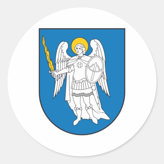 wapen van kiev ronde sticker (Voorkant)