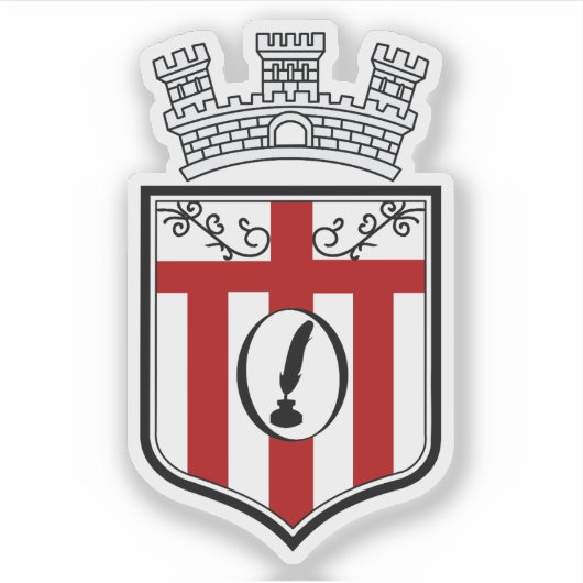 Wapen van Korçë, Albanië Sticker (Voorkant)