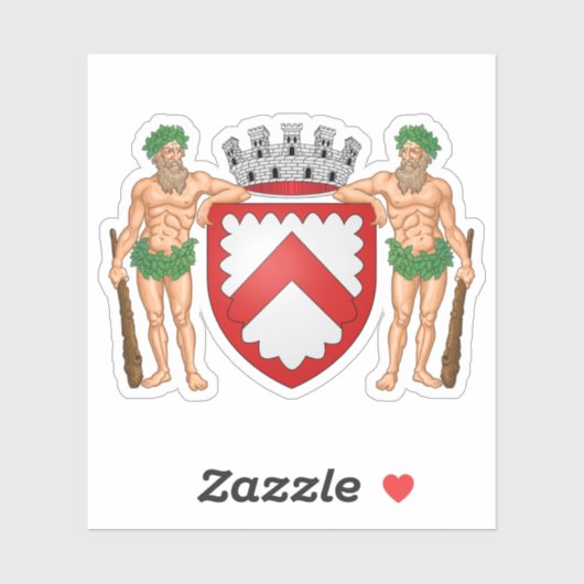 Wapen van Kortrijk, België Sticker (Vel)