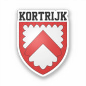 Wapen van Kortrijk, België Sticker (Voorkant)