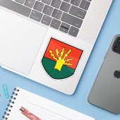 Wapen van Koudougou, Burkina Faso Sticker (Laptop met iPhone)