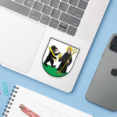 Wapen van Kriens, Zwitserland Sticker (Laptop met iPhone)