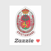 Wapen van Kristiansand, NOORWEGEN Sticker (Vel)