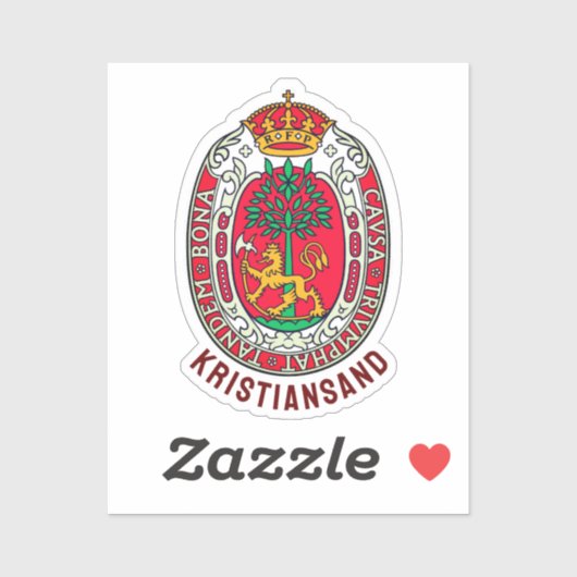 Wapen van Kristiansand, NOORWEGEN Sticker (Vel)