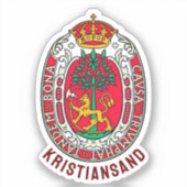 Wapen van Kristiansand, NOORWEGEN Sticker (Voorkant)