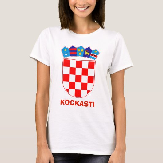 Wapen van Kroatië Kockasti T-Shirt (Voorkant)