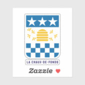 Wapen van La Chaux-de-Fonds, Zwitserland Sticker (Vel)